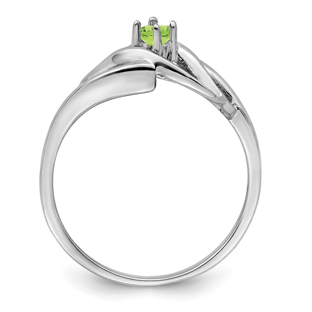 14k White Gold Synthetic Family Jewelry Ring