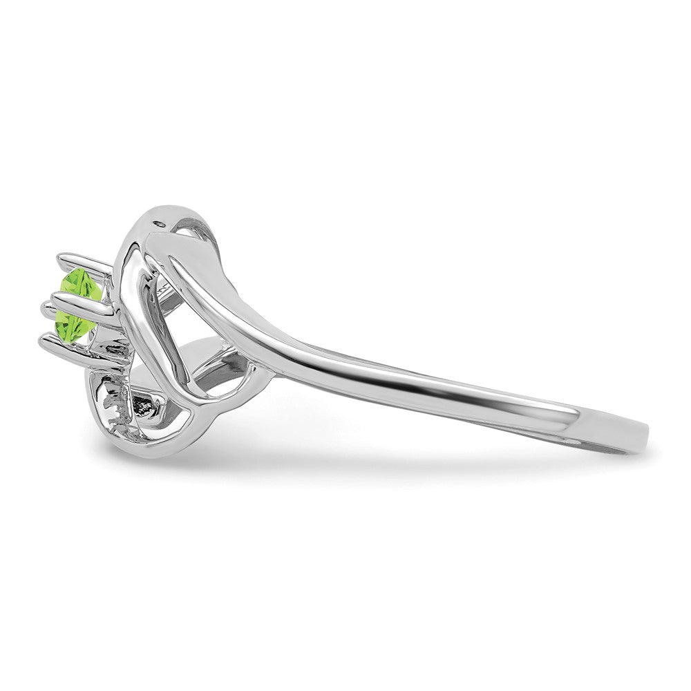 14k White Gold Synthetic Family Jewelry Ring