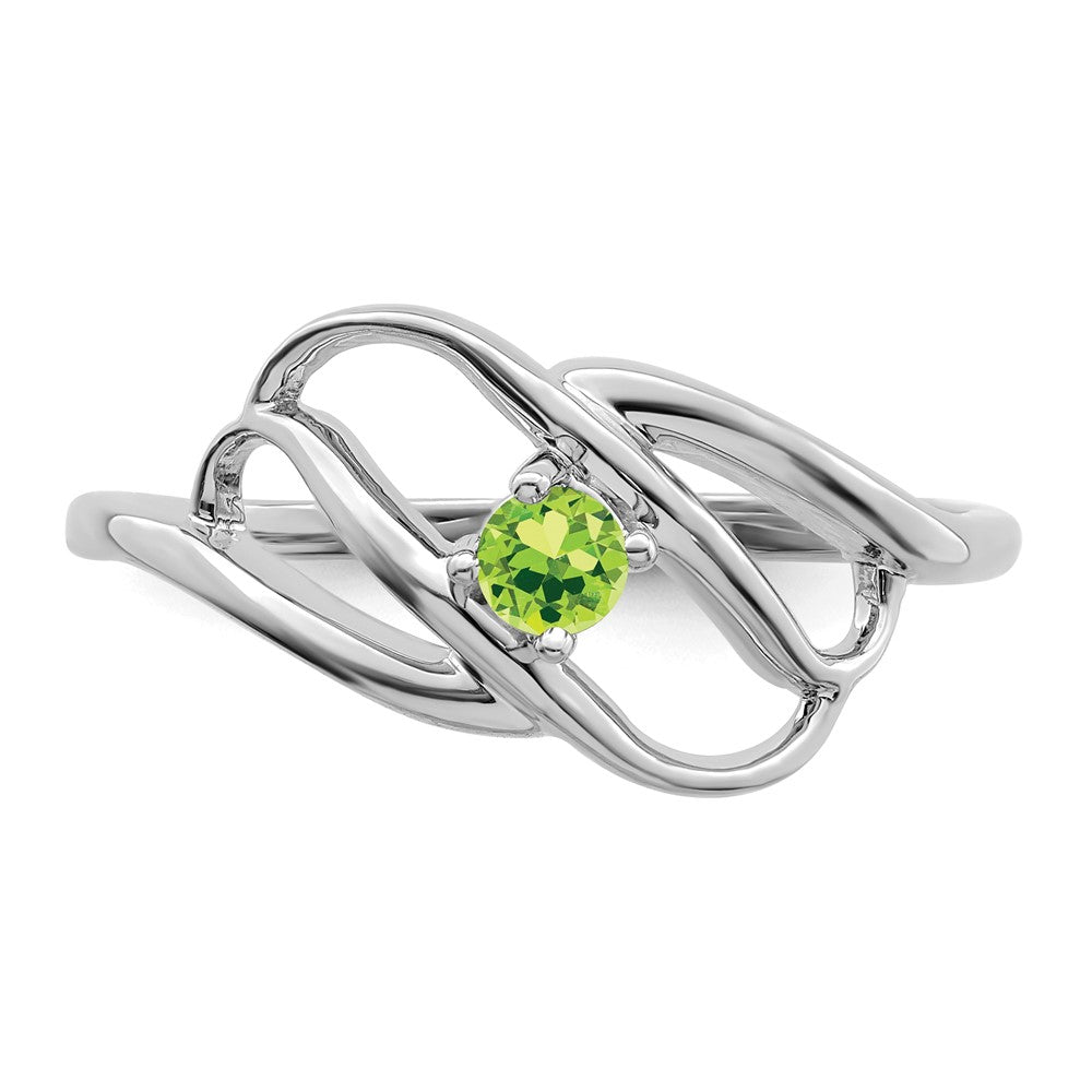 14k White Gold Synthetic Family Jewelry Ring
