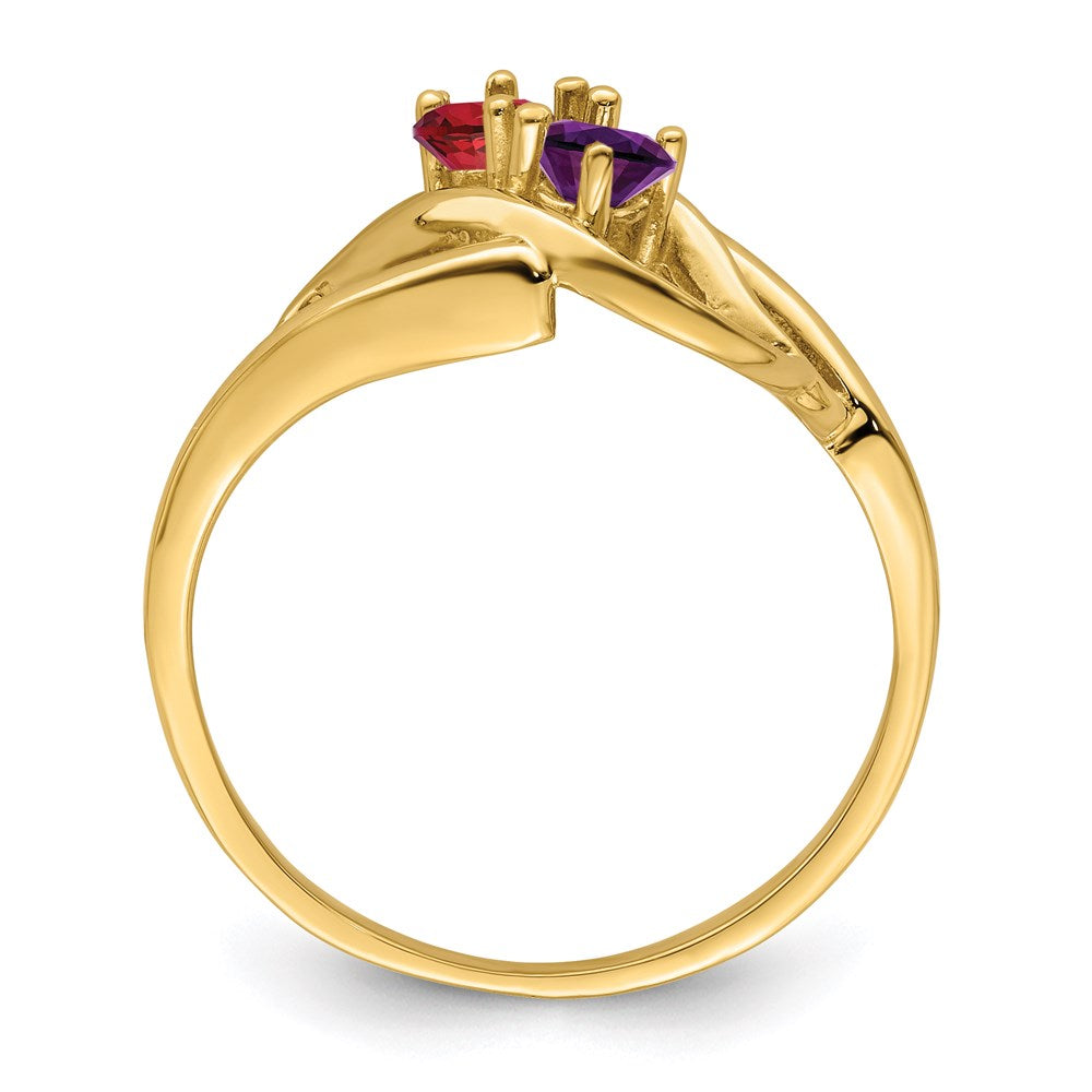 14k Synthetic Family Jewelry Ring