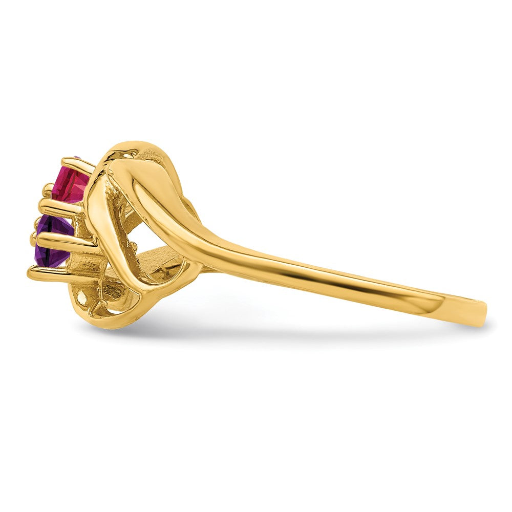 14k Synthetic Family Jewelry Ring