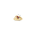 14k Synthetic Family Jewelry Ring