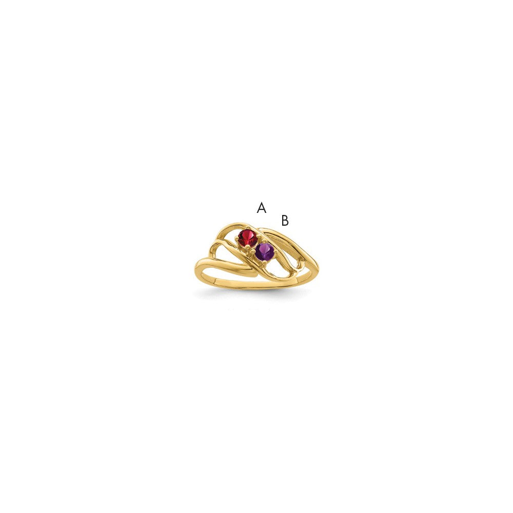 14k Synthetic Family Jewelry Ring