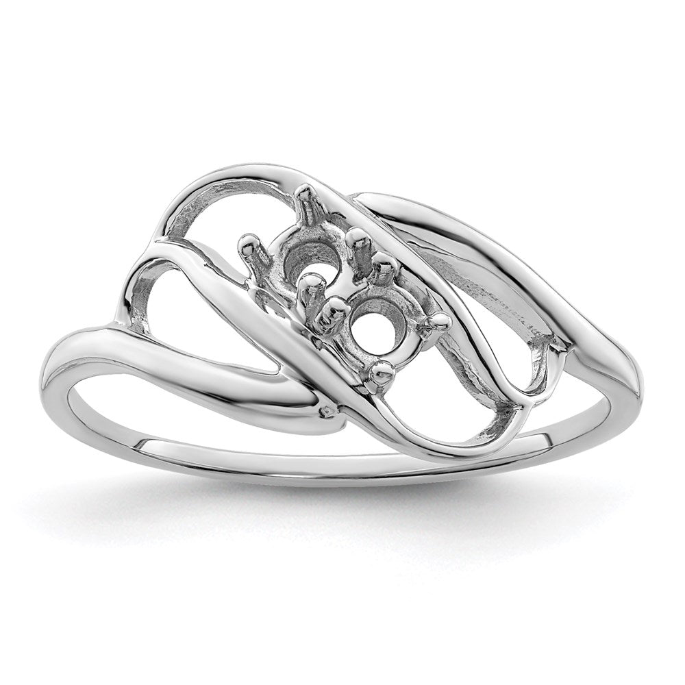 14k White Gold Synthetic Family Jewelry Ring