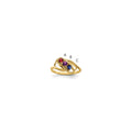 14k Genuine 3 Stone Mother's Ring