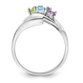 14k White Gold 2.5mm Synthetic Family Jewelry Ring