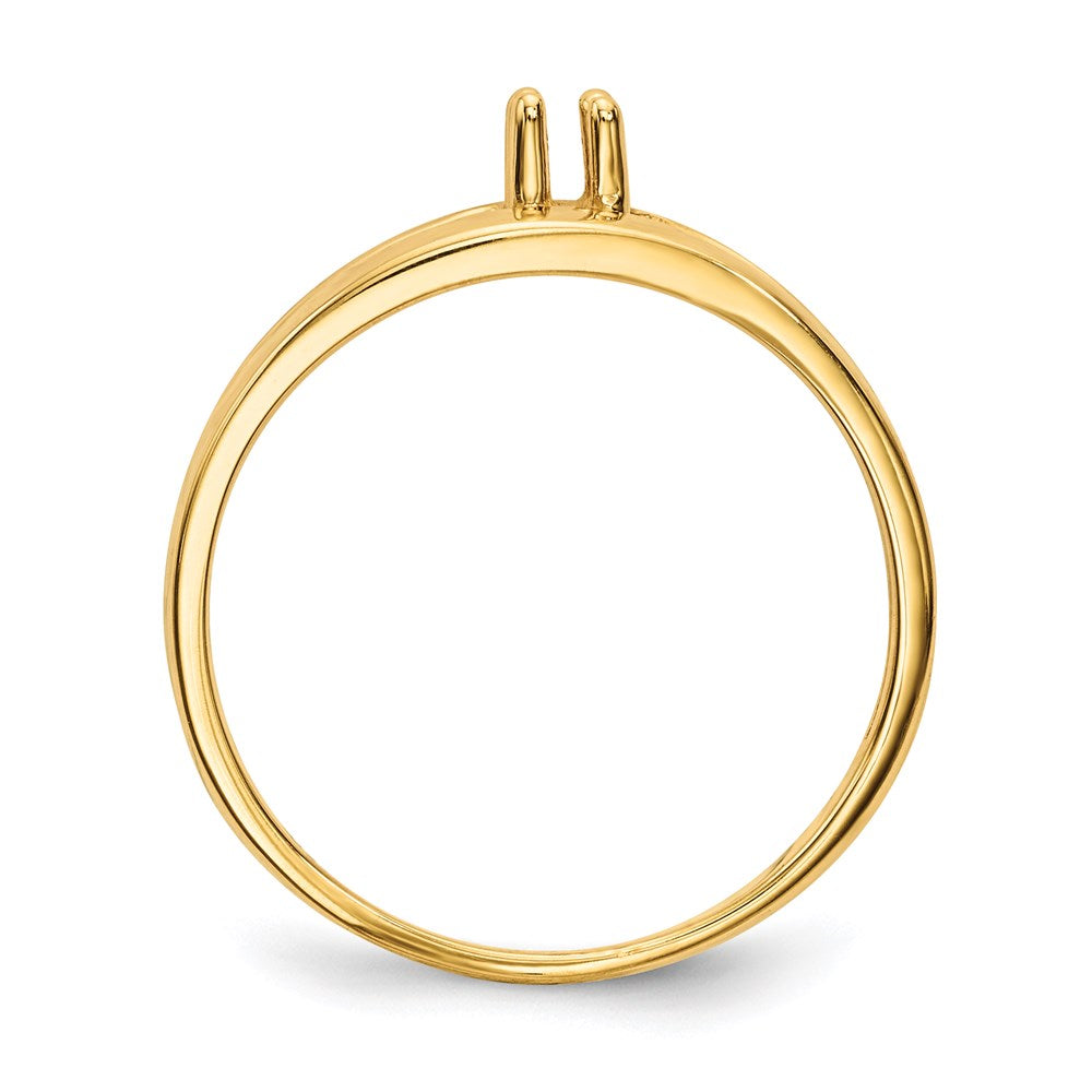14k Polished 1-Stone Mothers Ring Mounting