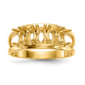 14k Polished 5-Stone Mothers Ring Mounting
