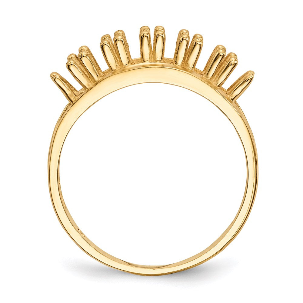 14k Polished 6-Stone Mothers Ring Mounting