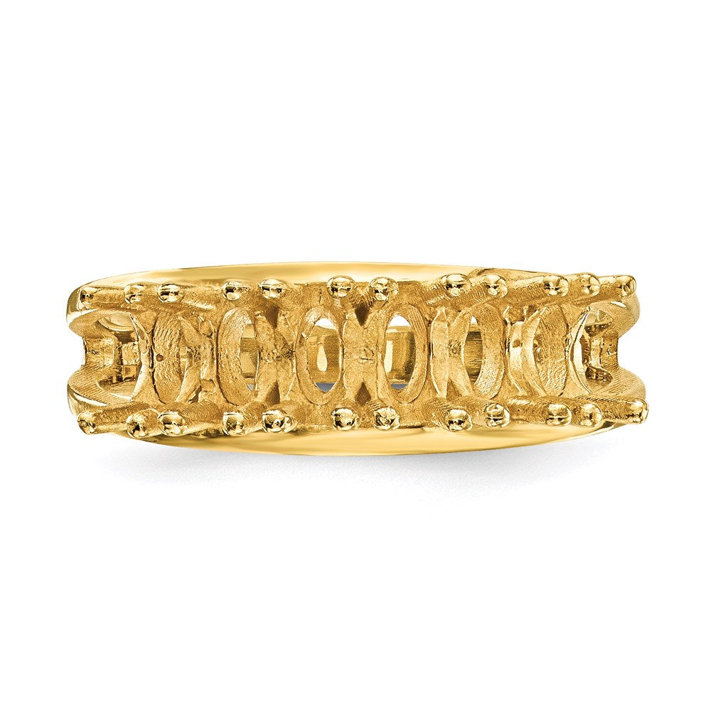 14k Polished 6-Stone Mothers Ring Mounting