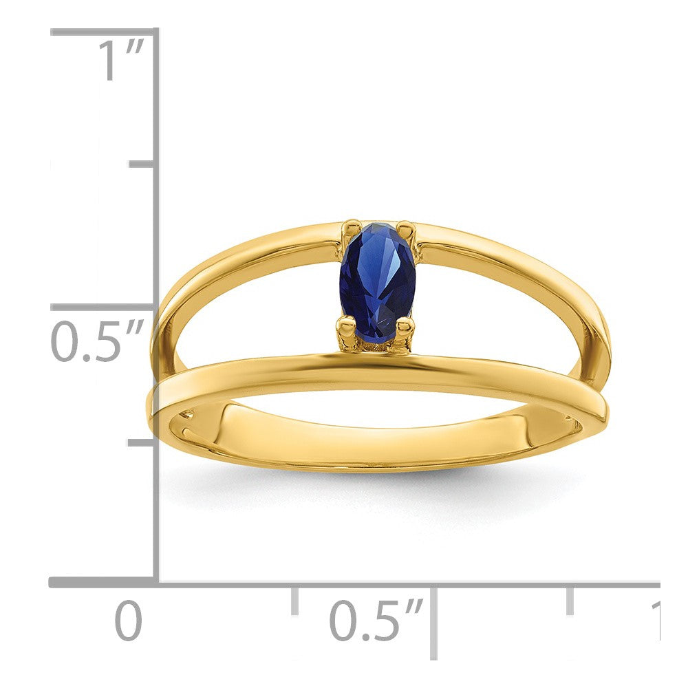 14k Polished 1-Stone Mothers Ring Mounting