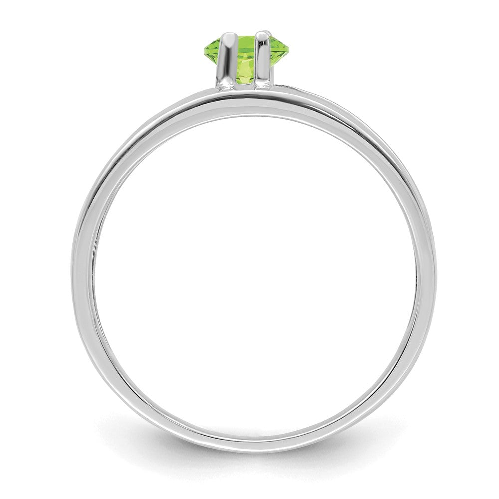 14k White Gold Synthetic Family Jewelry Ring