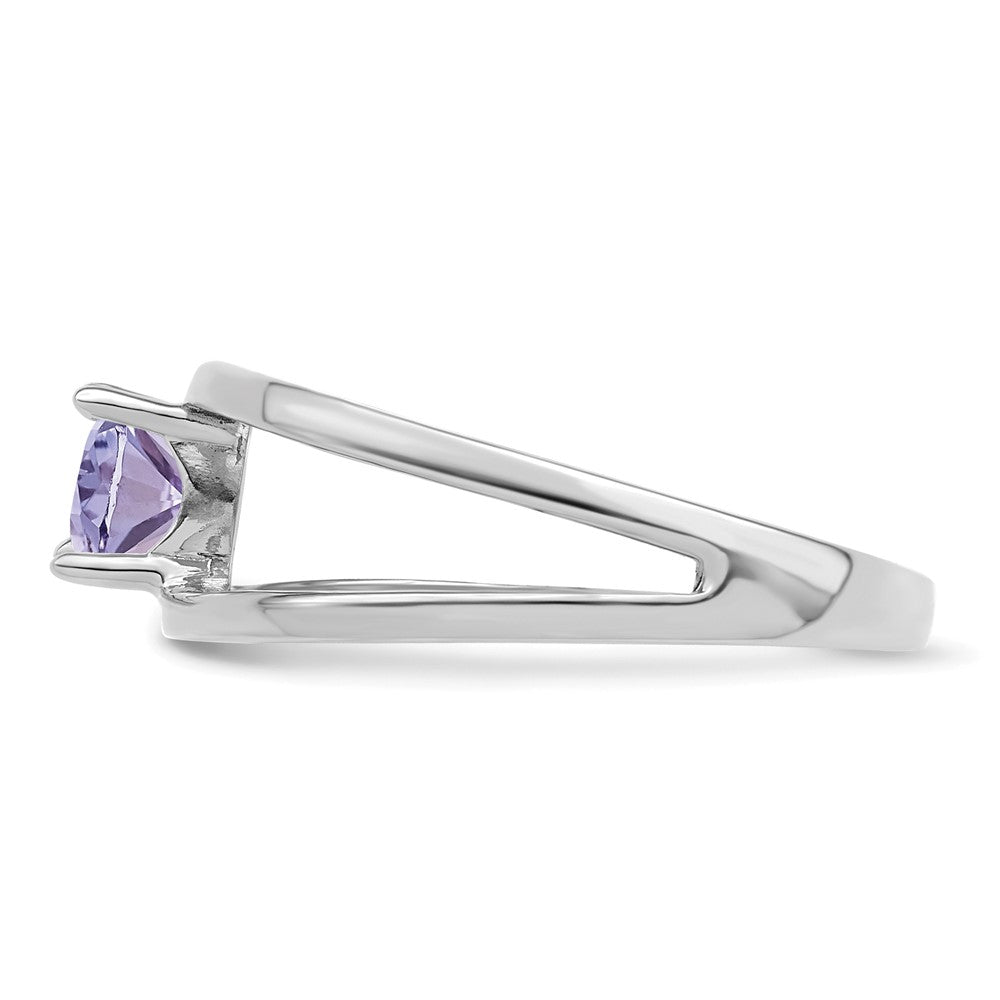 14k White Gold Synthetic Family Jewelry Ring