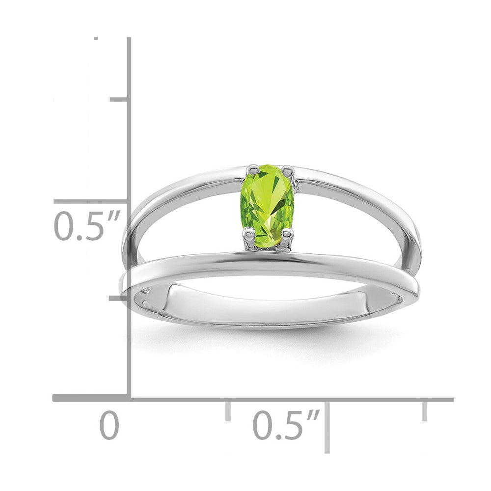 14k White Gold Genuine 1 Stone Mother's Ring