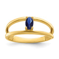 14k Polished 1-Stone Mothers Ring Mounting