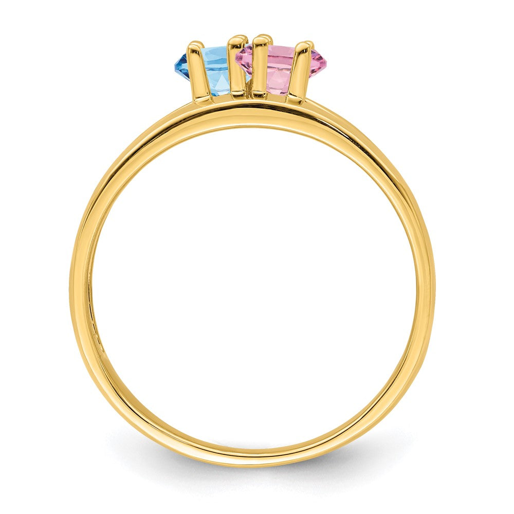 14k Synthetic Family Jewelry Ring