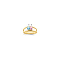 14k Genuine 2 Stone Mother's Ring