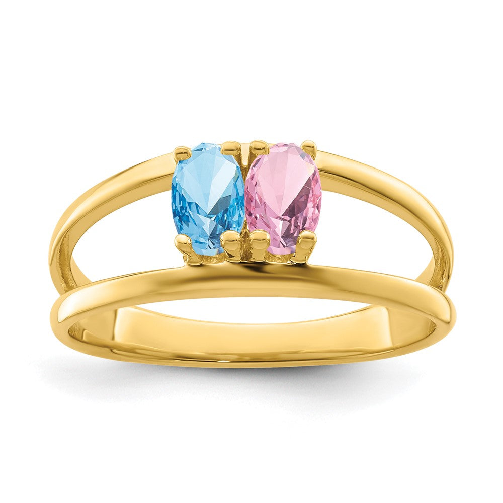 14k Synthetic Family Jewelry Ring