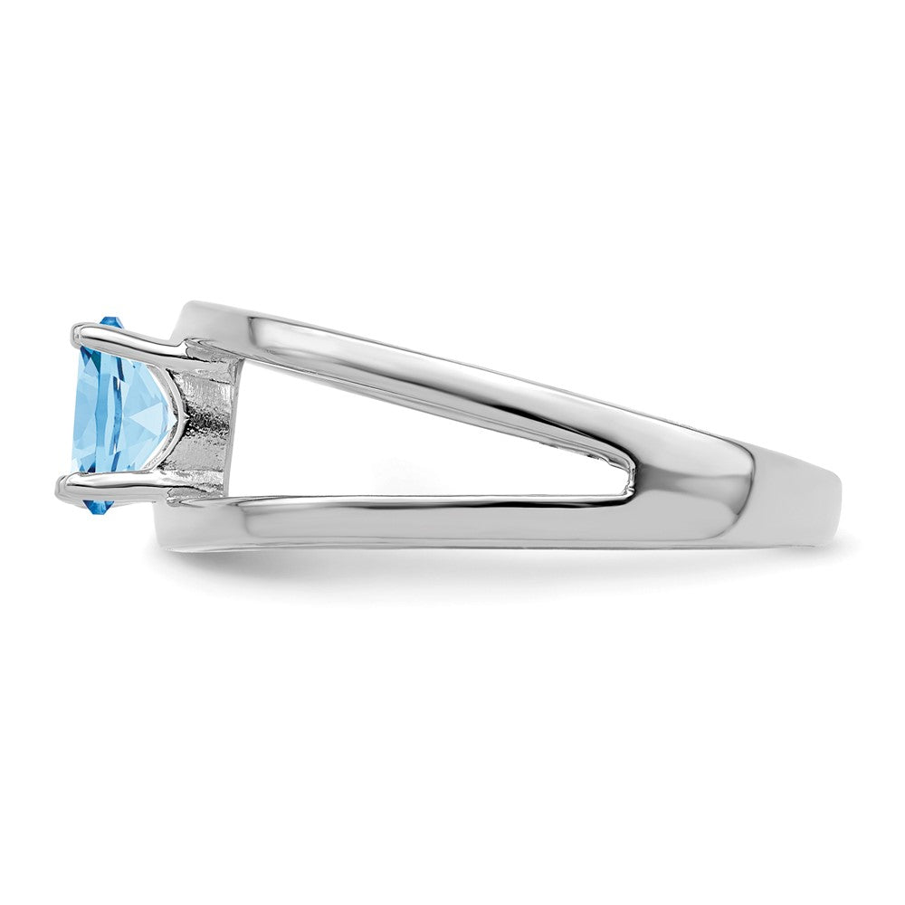 14k White Gold Polished 2-Stone Mothers Ring Mounting