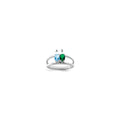 14k White Gold Genuine 2 Stone Mother's Ring