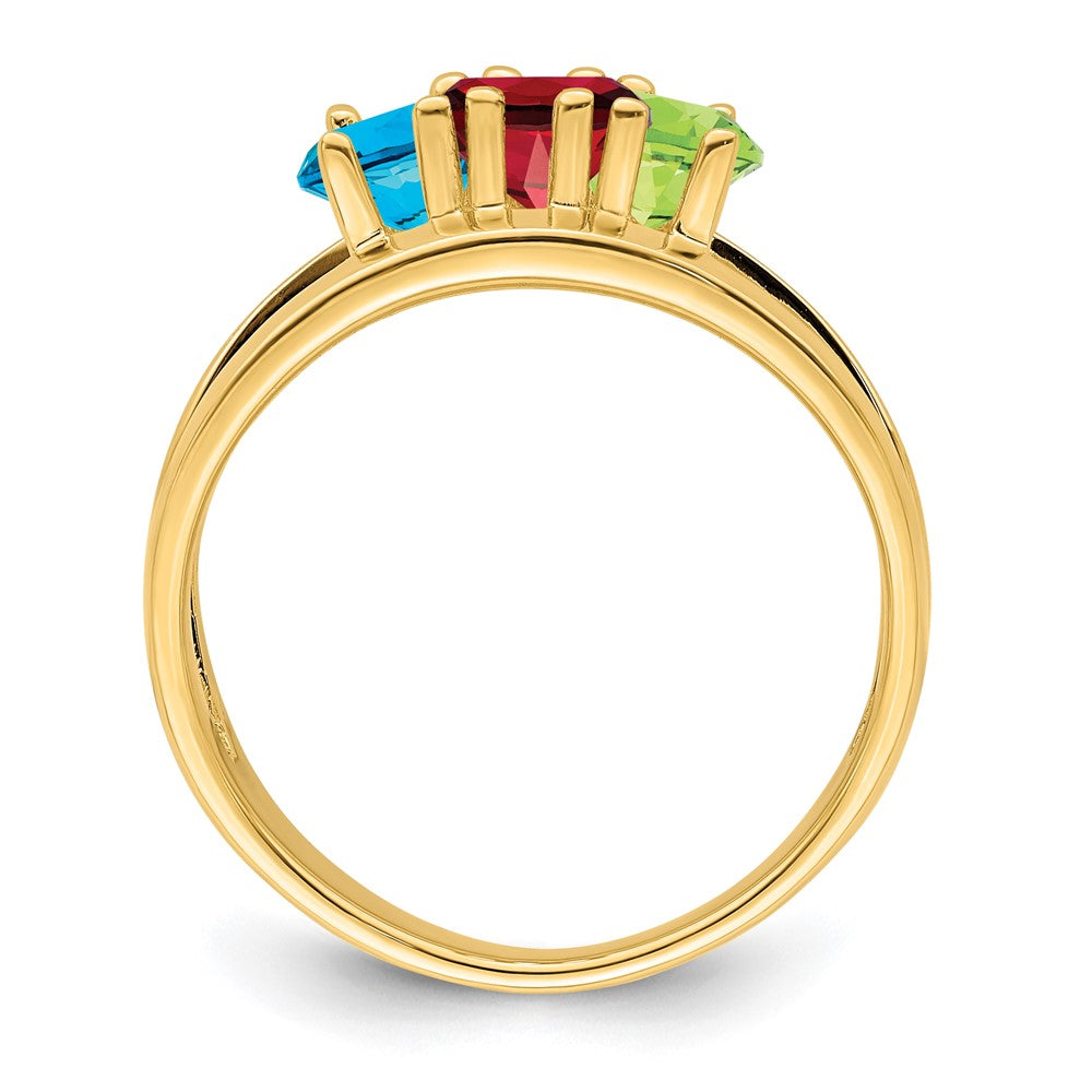 14k Synthetic Family Jewelry Ring
