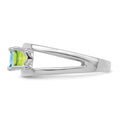 14k White Gold Synthetic Family Jewelry Ring