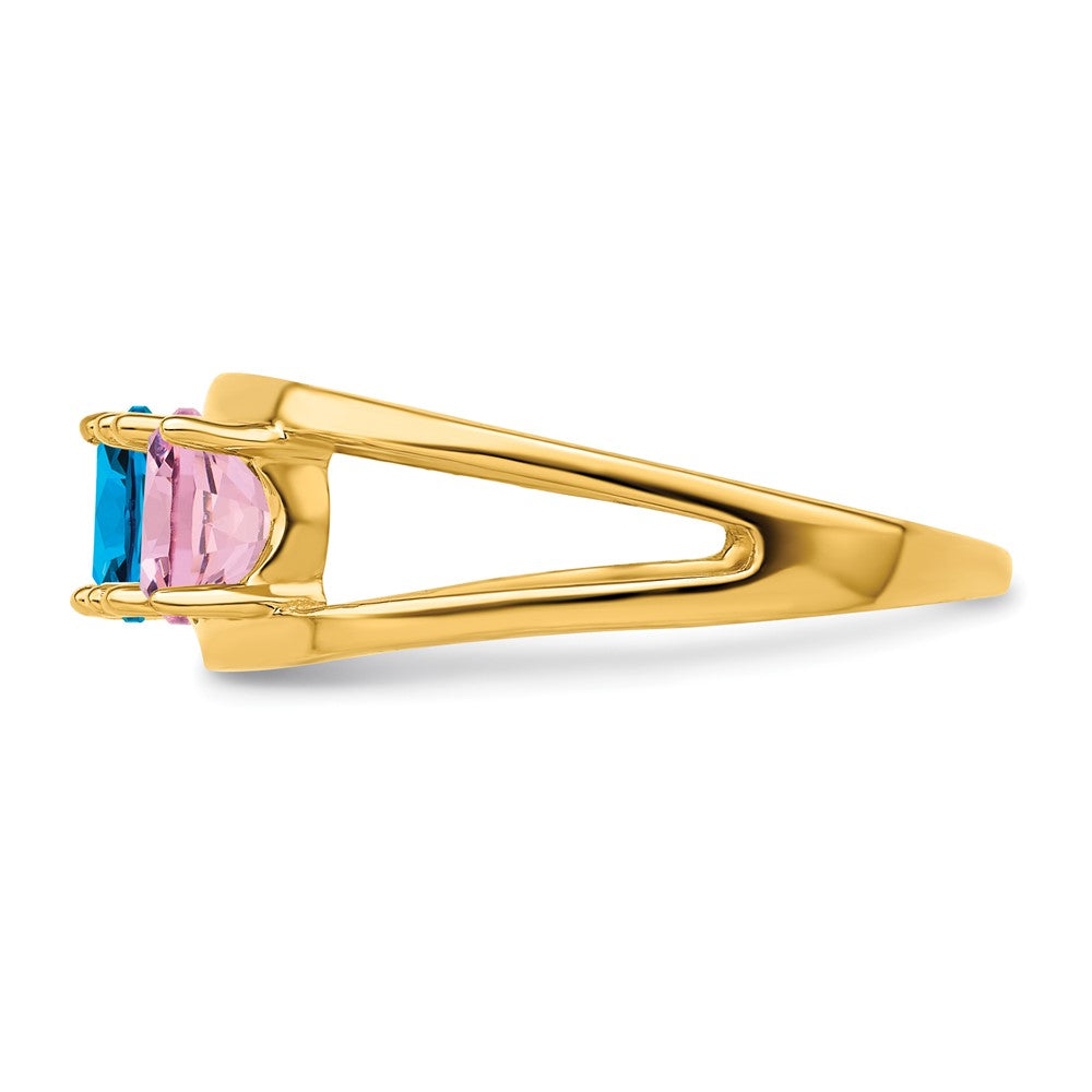 14k Synthetic Family Jewelry Ring
