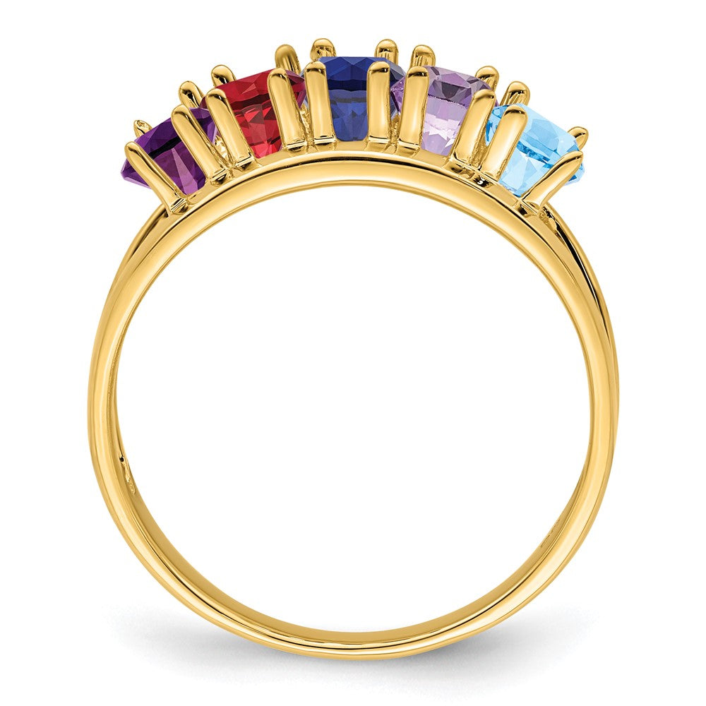 14k Synthetic Family Jewelry Ring