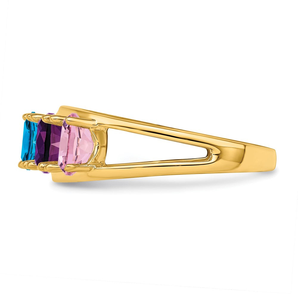 14k Synthetic Family Jewelry Ring
