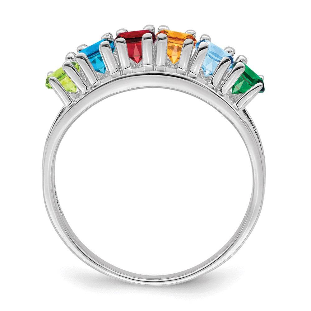 14k White Gold Family Jewelry Ring