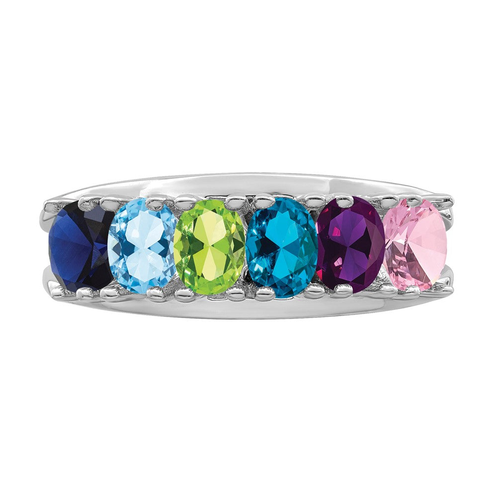 14k White Gold Family Jewelry Ring