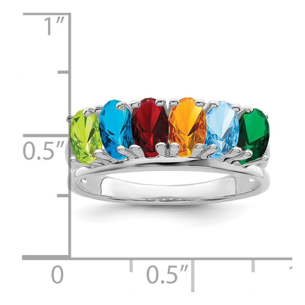 Sterling Silver Rhodium-plated Family Jewelry Mounting