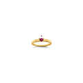 14K Family Jewelry Genuine Stone & Diamond Set Ring