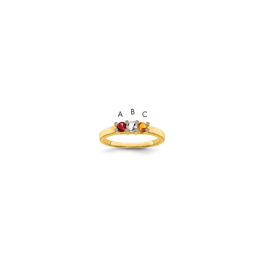 14K Family Jewelry Diamond Semi-Set Ring