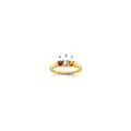 14K Family Jewelry Genuine Stone & Diamond Set Ring