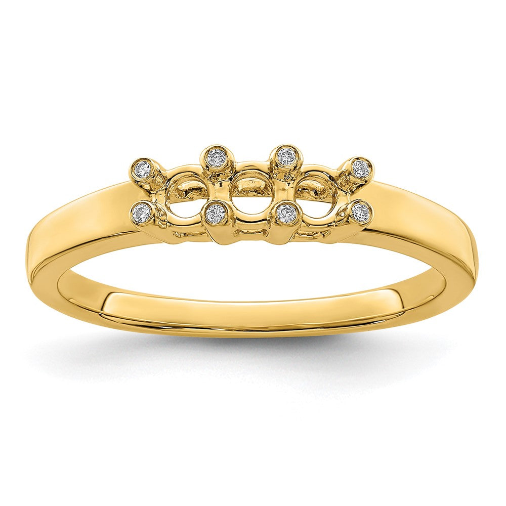 14K Family Jewelry Genuine Stone & Diamond Set Ring