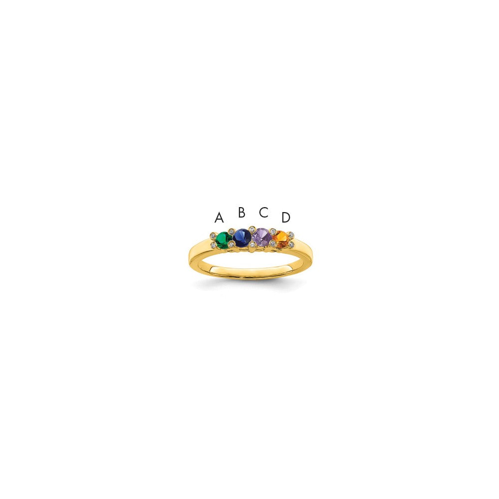 14K Family Jewelry Diamond Semi-Set Ring