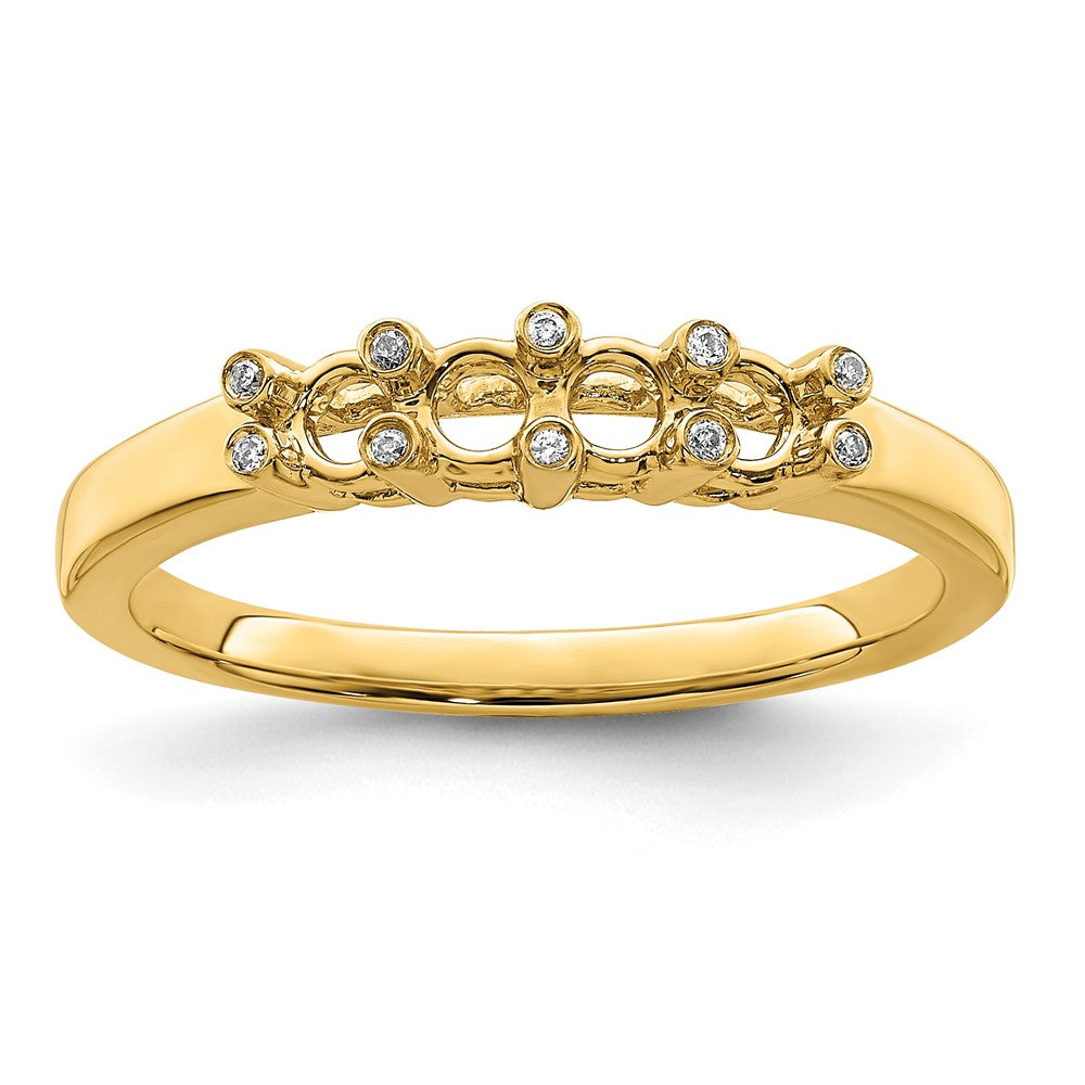 14K Family Jewelry Genuine Stone & Diamond Set Ring