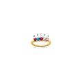 14K Family Jewelry Genuine Stone & Diamond Set Ring