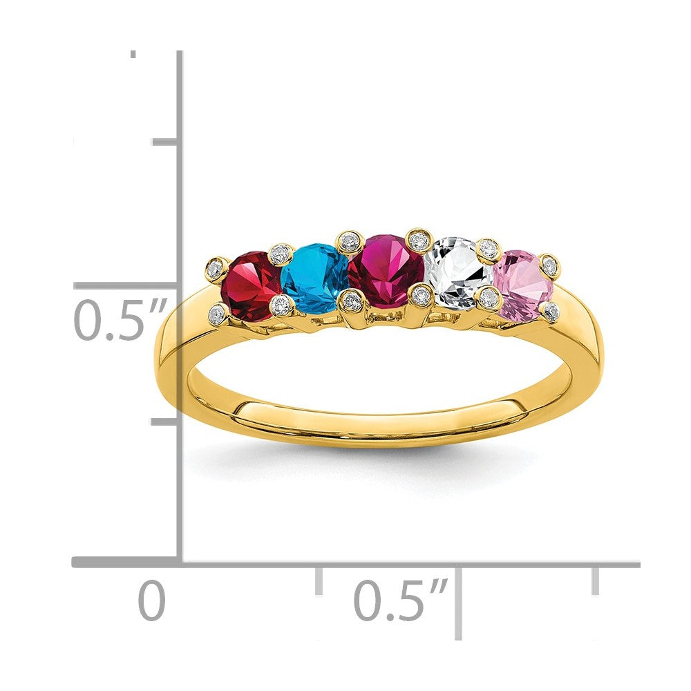 14K Family Jewelry Diamond Semi-Set Ring
