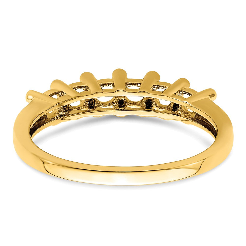 14K Family Jewelry Synthetic Stone & Diamond Set Ring