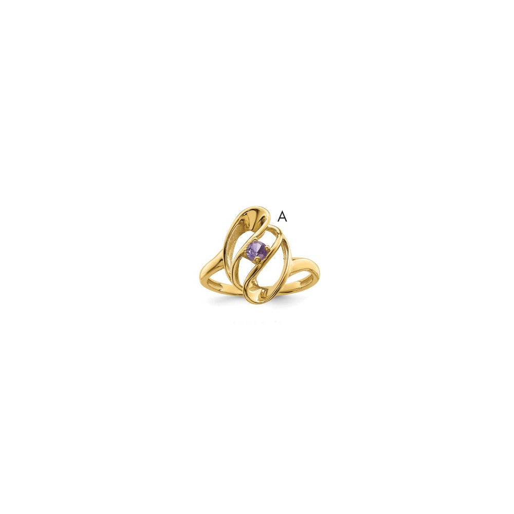 14k 3mm Synthetic Family Jewelry Ring