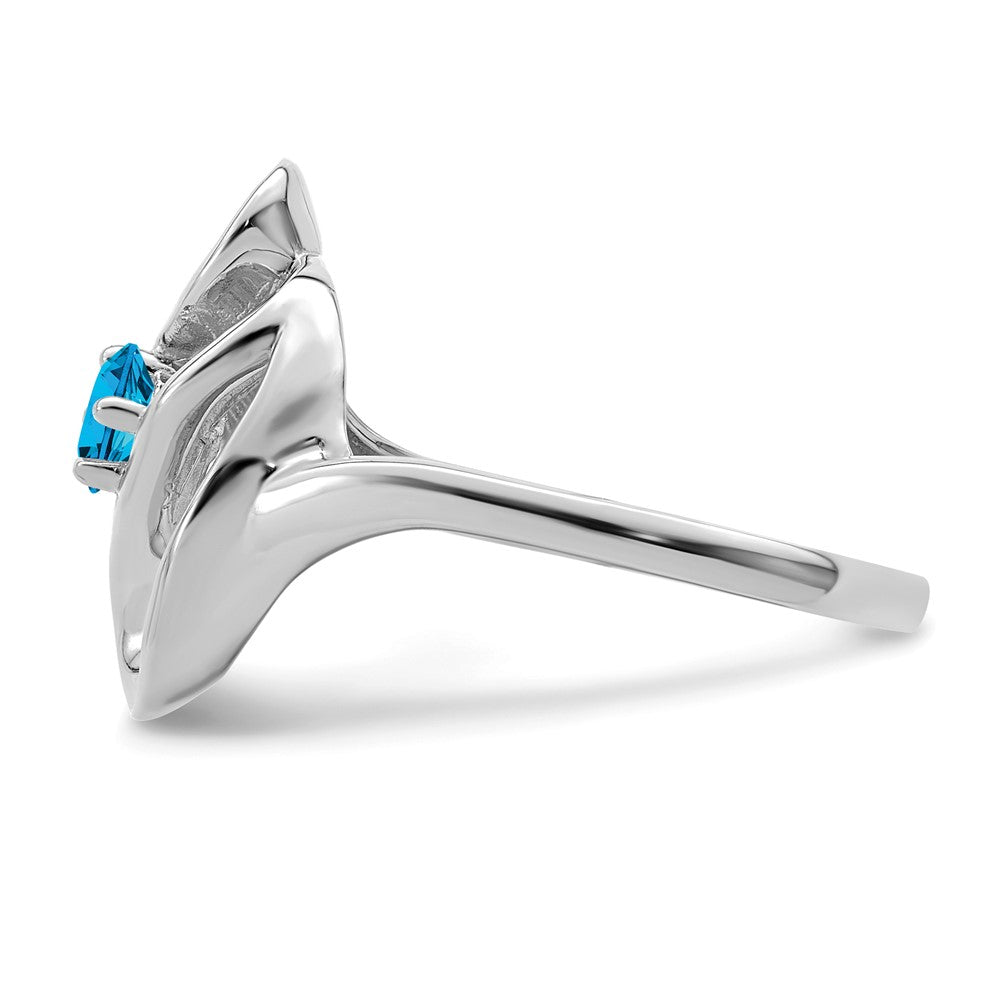 14k White Gold 3mm Synthetic family jewelry ring