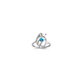 14k White Gold 3mm Synthetic family jewelry ring