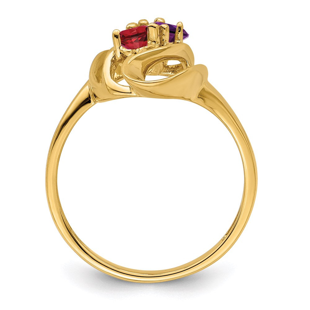 14k Synthetic Family Jewelry Ring