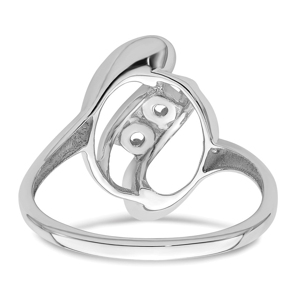 14k White Gold Synthetic Family Jewelry Ring