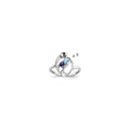 14k White Gold Synthetic Family Jewelry Ring