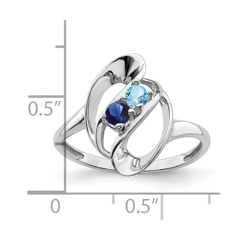Sterling Silver Rhodium-plated Family Jewelry Mounting