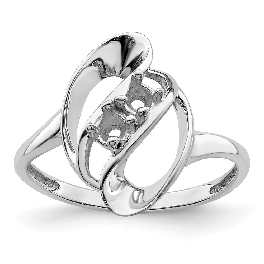 14k White Gold Synthetic Family Jewelry Ring