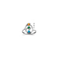 Sterling Silver Rhodium-plated Family Jewelry Mounting